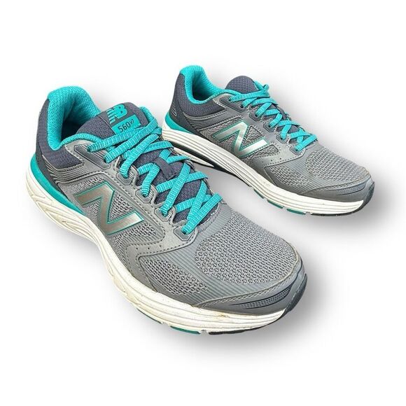 New Balance Women's 560 v7 Gray Teal Running Shoes Fitness Athletic Sneakers 10 - Picture 2 of 15